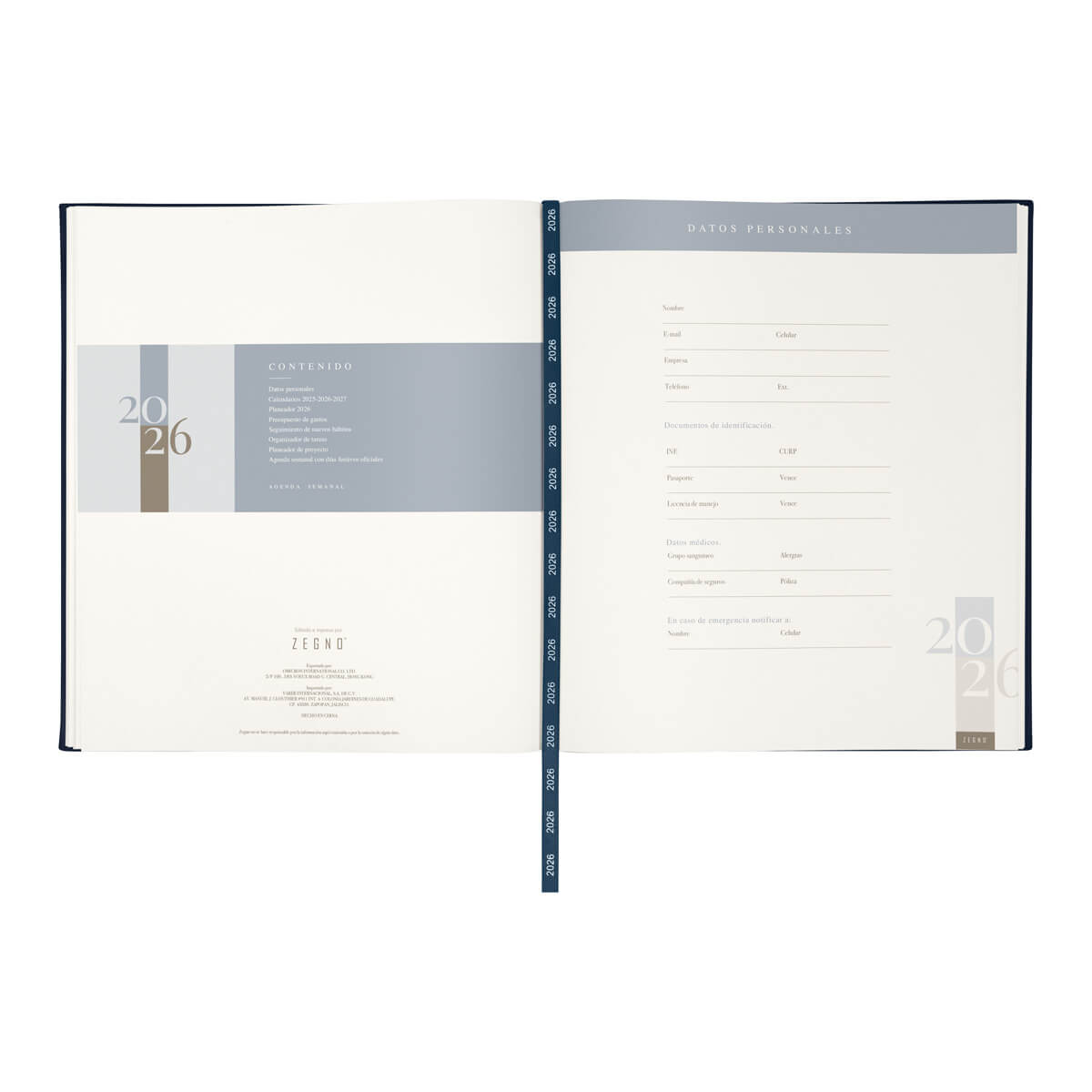 AGENDA EJECUTIVA CLASICA 2026 AGE 026