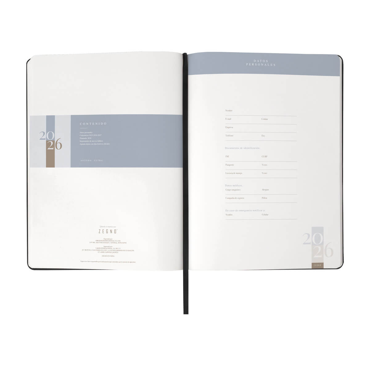 AGENDA DIARIA ULTRA 2026 AGDU 026
