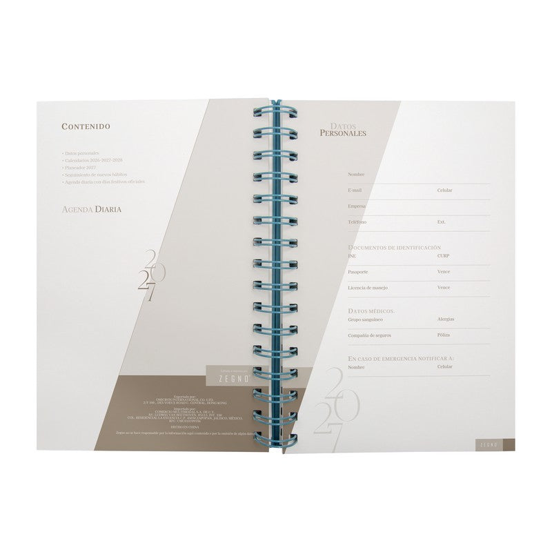 AGENDA DIARIA LETTE 2027 AGSP 027