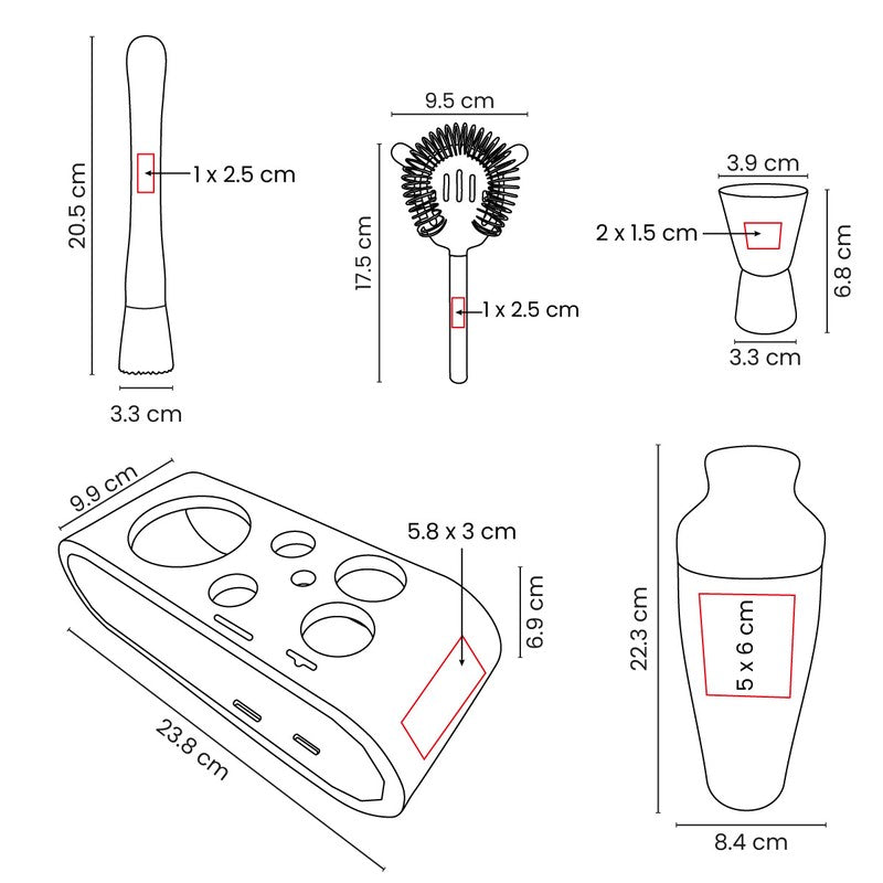 SET SHAKER MIXARE BAR 042