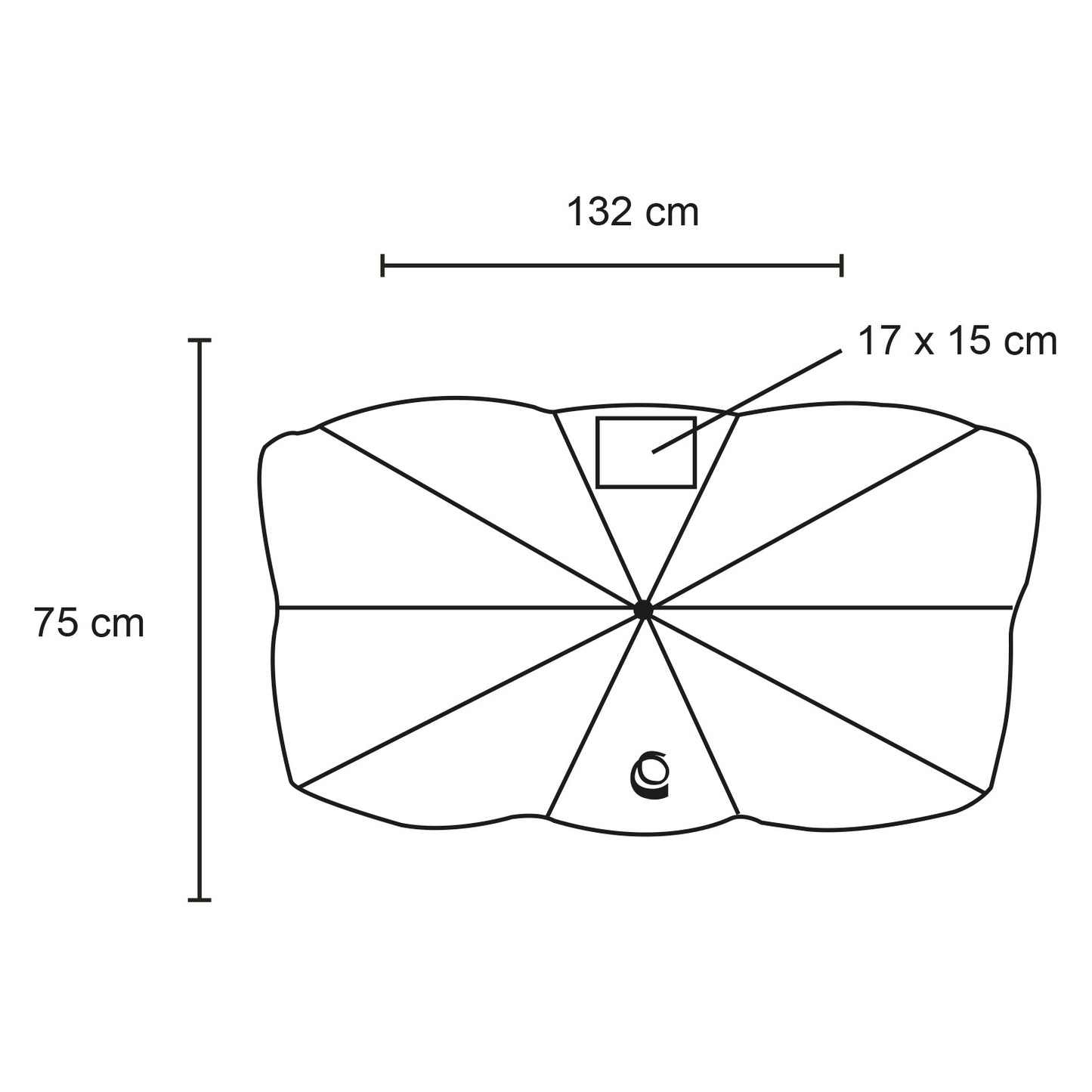 PARASOL RASO BL 204