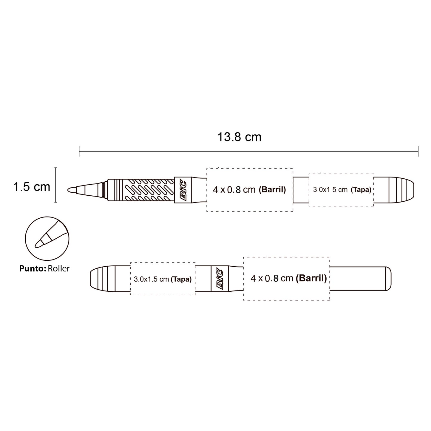 BOLÍGRAFO BIC GRIP ROLLER