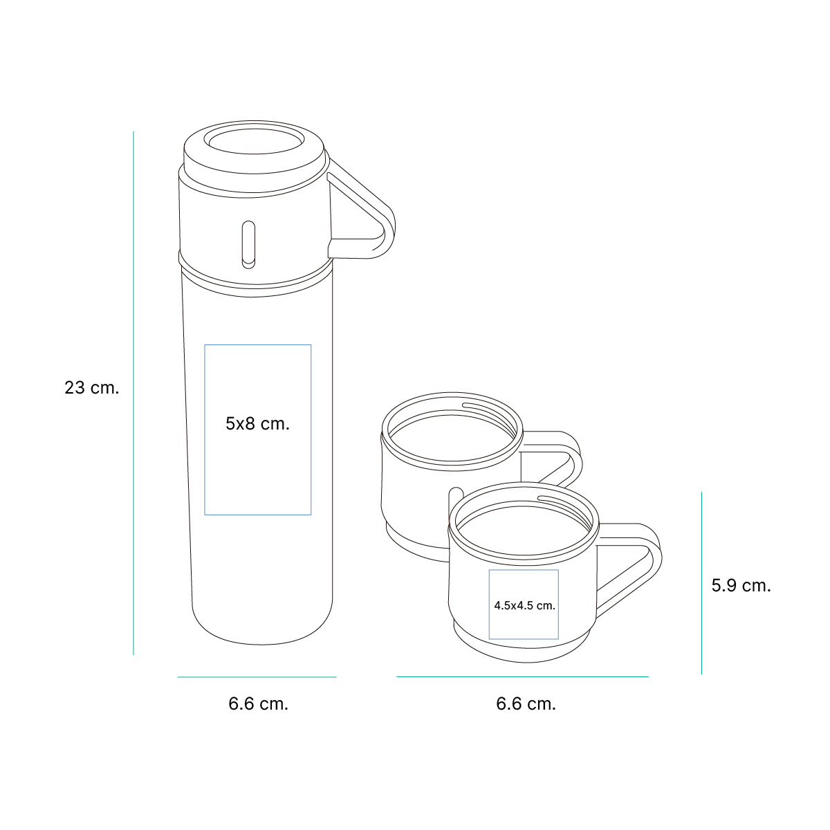 SET DE TERMO Y TAZAS CAMINI ST-034